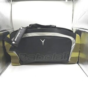 Babolat Tennis Duffel Bag Unisex Large Black Lime Green Padded Shoulder Strap